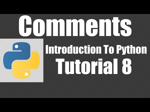 Comments - Python: Tutorial 8