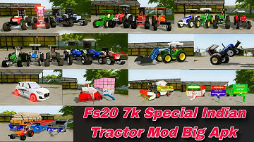 Fs 20 New Biggest  7k Special New Indian Tractor Mod | fs 20 New Indian tractor mod big mod