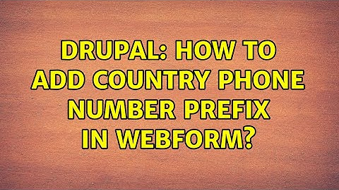 Drupal: How to add country phone number prefix in webform?