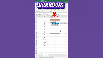 how to use wraprows function in Excel #excelshorts #video #excelbeginners