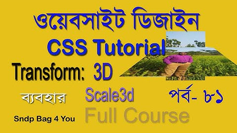3D Transform in CSS Animation part 81 | css Transform scale3d xyz value