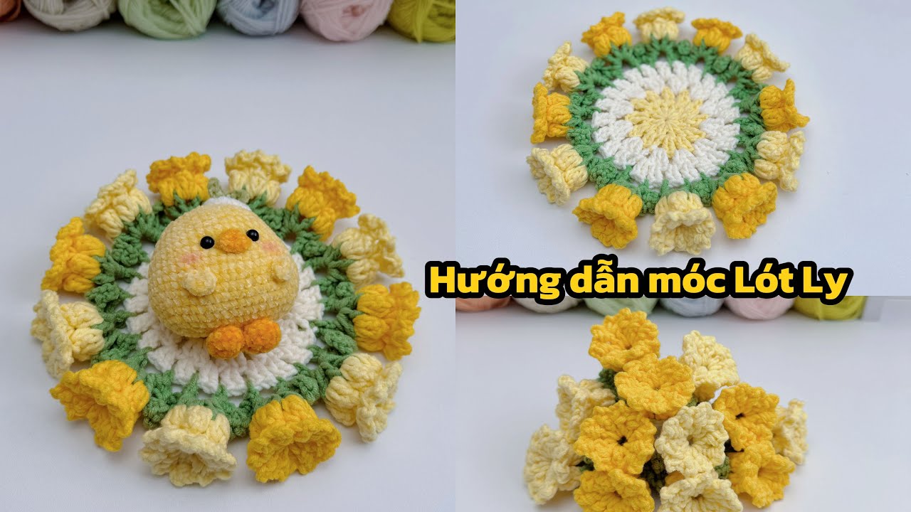 Подставки под стаканы, связанные крючком || Мастер-класс по изготовлению подставки под стакан «Ла...