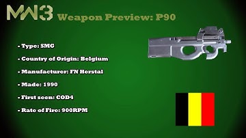 MW3 Guns - P90 (MW3 Weapons previews) Part 2