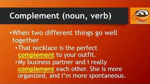 Learn Confusing English Words  COMPLIMENT and COMPLEMENT