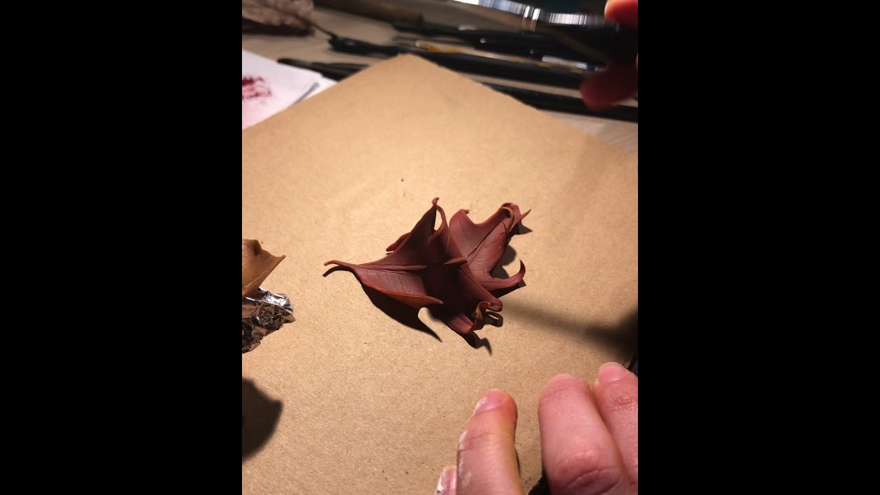 Process of creating “November Apples” with polymer clay + mix media, Nigar Kazim