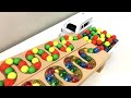 Marble Run Play No.32 マーブルランレースASMR☆HABA木製ロング カタカタスロープ & ダンプトラック