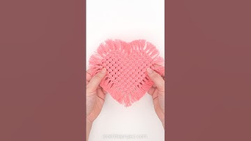 Macrame Heart Coaster ☕️ ❤️