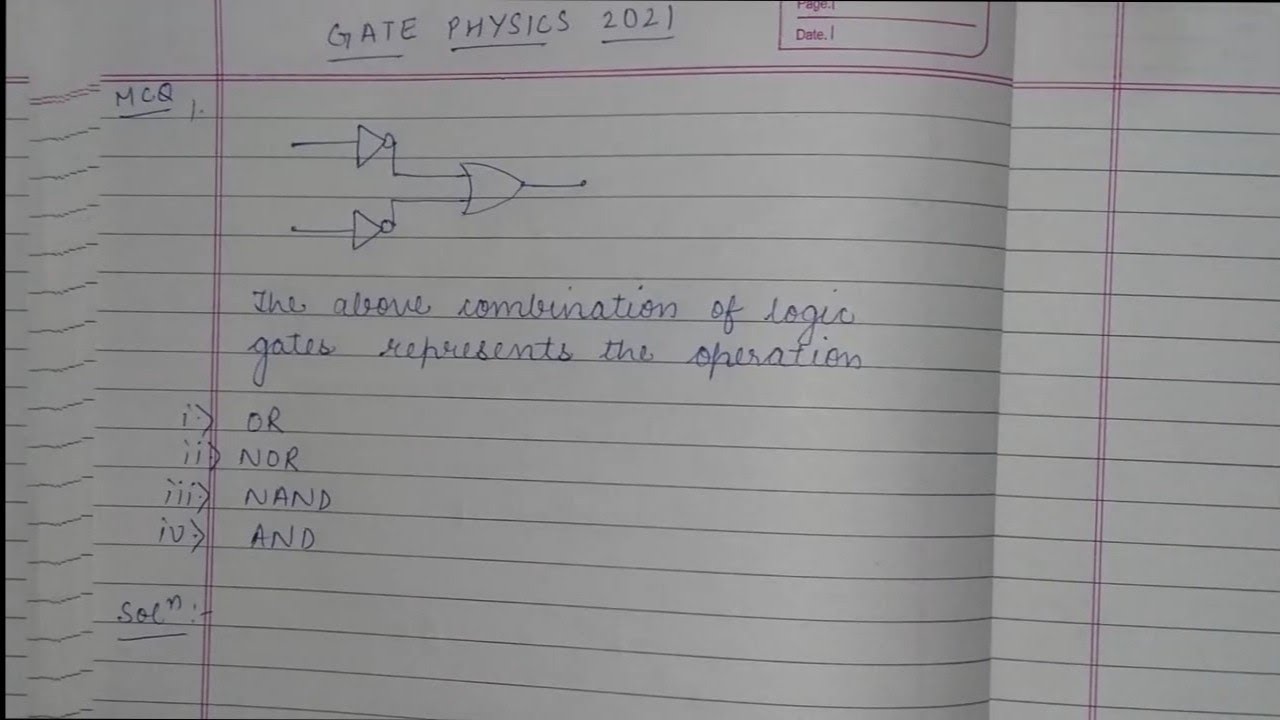GATE Physics 2021 Solutions for Q.no. 18, 19 and 50