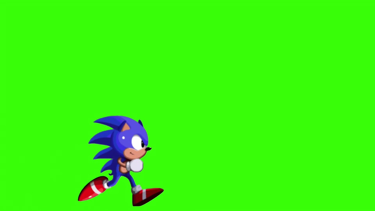 Sonic Running Green Screen. YouTube