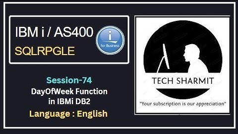 Dayofweek function in db2 sql  | SQLRPGLE | ibmi training | sqlrpgle as400 | db2 | db2 view