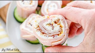 Turkey Bacon Ranch Pinwheels - Easy Keto Appetizer! Low Carb, Gluten-Free, THM S