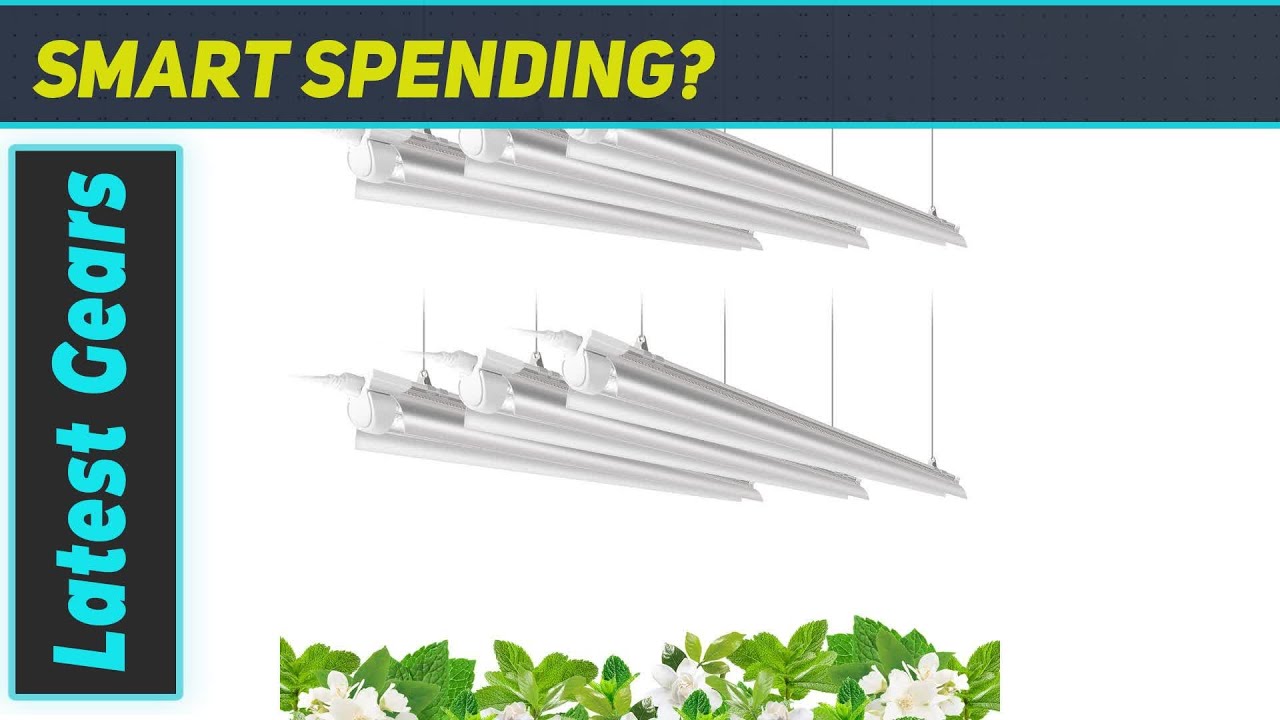 Barrina Plant Grow Light, 4FT 5000K Full Spectrum White LED Grow Lights