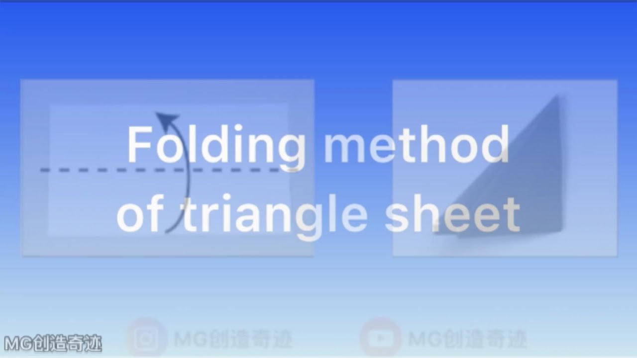Folding method of triangle sheet - YouTube