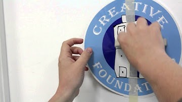 How to Center Hinge Apply Vinyl Decal Graphics | a Video Tutorial by Waterford Signs Inc.
