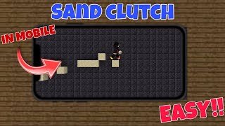 How to do sand clutch in Minecraft PE/mobile  Easy 😀 || Don't miss|| #video #minecraft