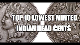 Top 10 Lowest Minted Indian Head Cents Rare & Valuable Penny