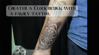Create a clock with family design tattoo how to create halfsleeve tattoo Tattoo Tutorials