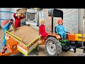 Mini tractor 5911 fully loaded trolly wheat sale in mandi  hmt 5911 mini  mini eicher tractor