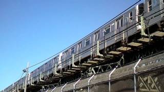 F Train in Coney Island Brooklyn - MTA - NYCTA Subway Car