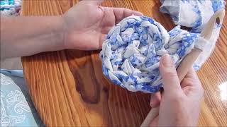 Make an Easy Round Rag Rug with Sheets