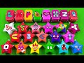 Numberblocks Mixing ASMR So Satisfying with Alphablocks Finding Hidden Slime & Clay Suitcase, Star