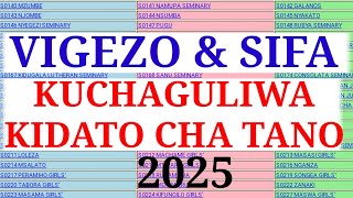 VIGEZO & SIFA ILI KUCHAGULIWA KIDATO CHA TANO 2025....