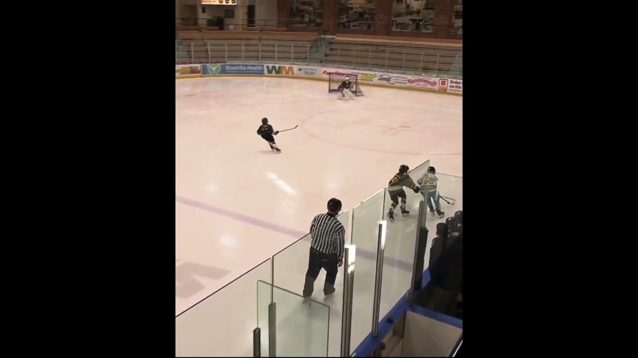 Ben Remitz squeezes in a short post goal 