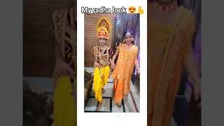 My radha look for school farewell 🥰❤️ function #subscribe #viral #shorts
