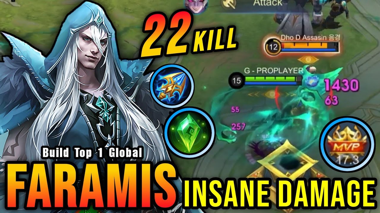 100% Unstoppable!! 22 Kills Faramis Insane One Shot Damage Build - Build Top 1 Global Faramis ~ MLBB