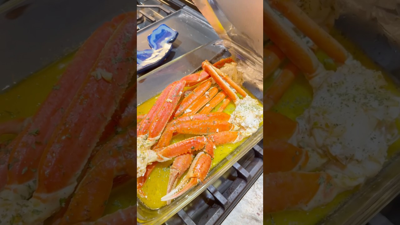 Запеченные в духовке ножки снежного краба 