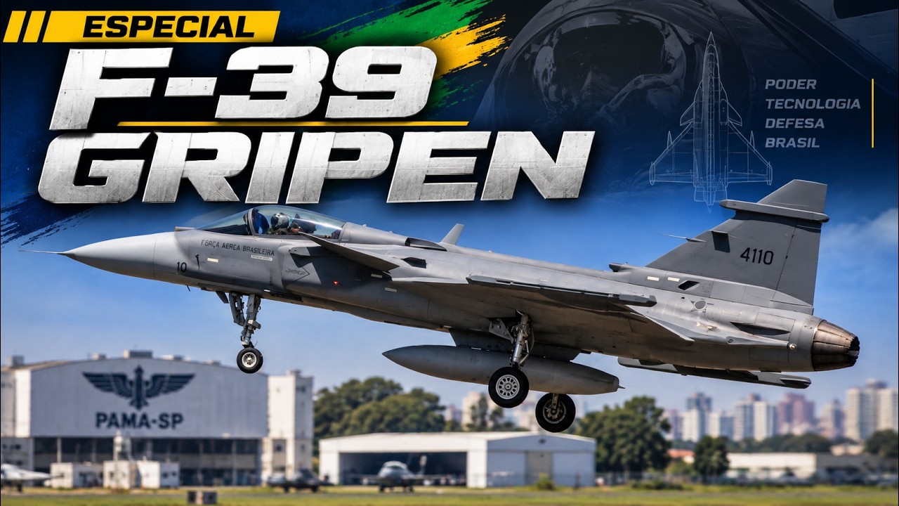 F-39 Gripen da FAB é destaque no Domingo Aéreo 2026 no PAMA-SP