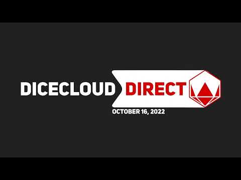 Dicecloud Direct [2022/10/16] - Introduction to v2 and Your First Character!
