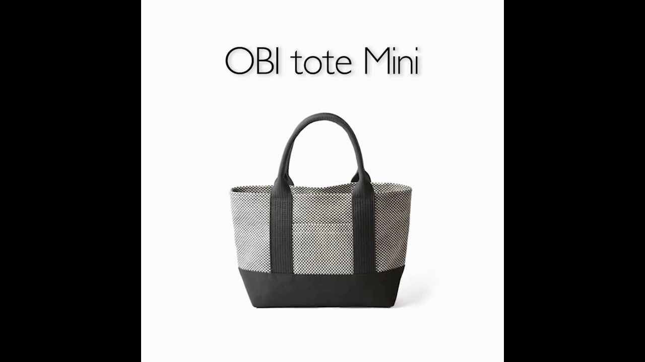 sasicco OBIトートミニ 白と黒の市松 | オビトートミニ | 三河木綿