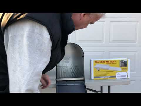 Slide me Out™ mailbox bracket customized to fit oversized mailboxes and metal brackets