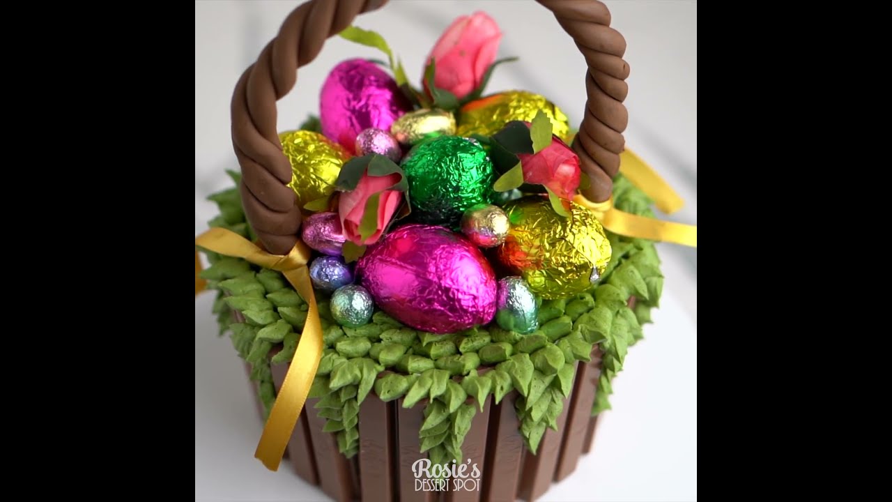 BASKET CAKE DESIGN || EASY EASTER EGG CAKE TUTORIAL ||
