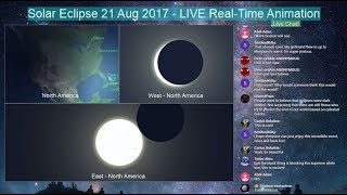 Solar Eclipse 21 Aug 2017 - LIVE Real-Time Animation