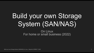 Build your own Storage System SAN/NAS on Linux (2022)