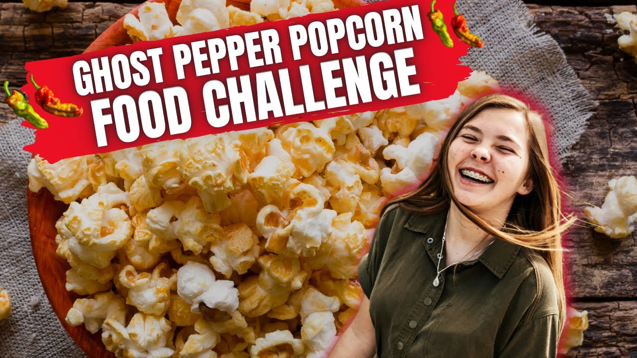 Ghost Pepper Popcorn Challenge Spicy Food Challenge Banana Bros