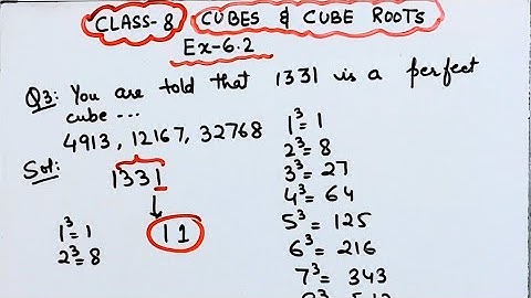 You are told 1331 is a perfect cube I Find it