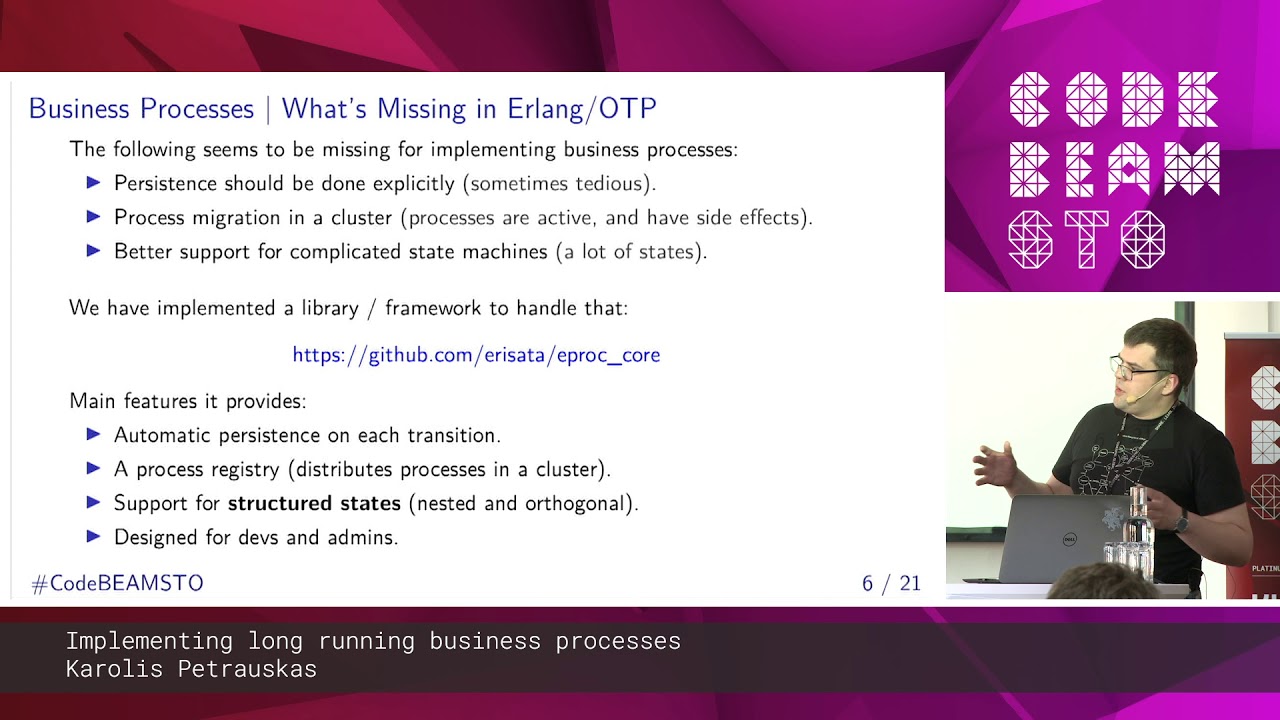 Karolis Petrauskas - Implementing long-running business processes | Code BEAM STO 19 Karolis Petrauskas - Implementing long-running business processes | Code BEAM STO 19