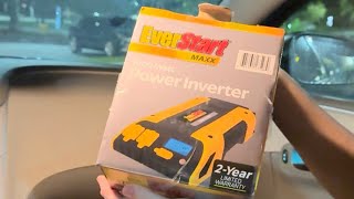 Unboxing a Car Power Inverter in the Walmart Parking Lot