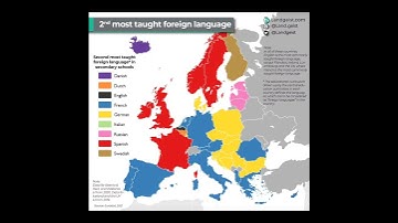 2nd most taught foreign language in European Countries! #map #europe #language #youtubeshorts