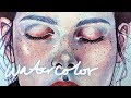 Watercolor Portrait Painting Process