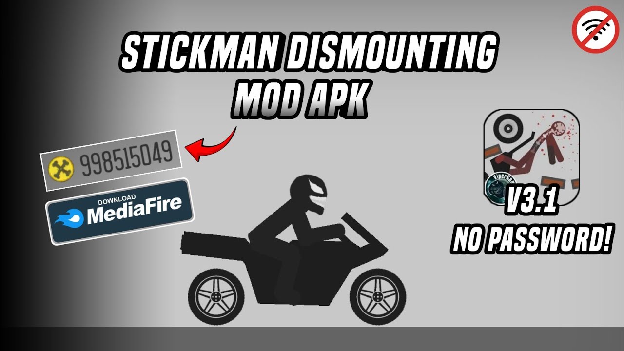 DOWNLOAD Stickman Dismounting Mod Apk New Update 2024 v3.1 Unlimited