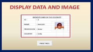 HOW TO DISPLAY DATA AND IMAGE IN EXCEL VBA