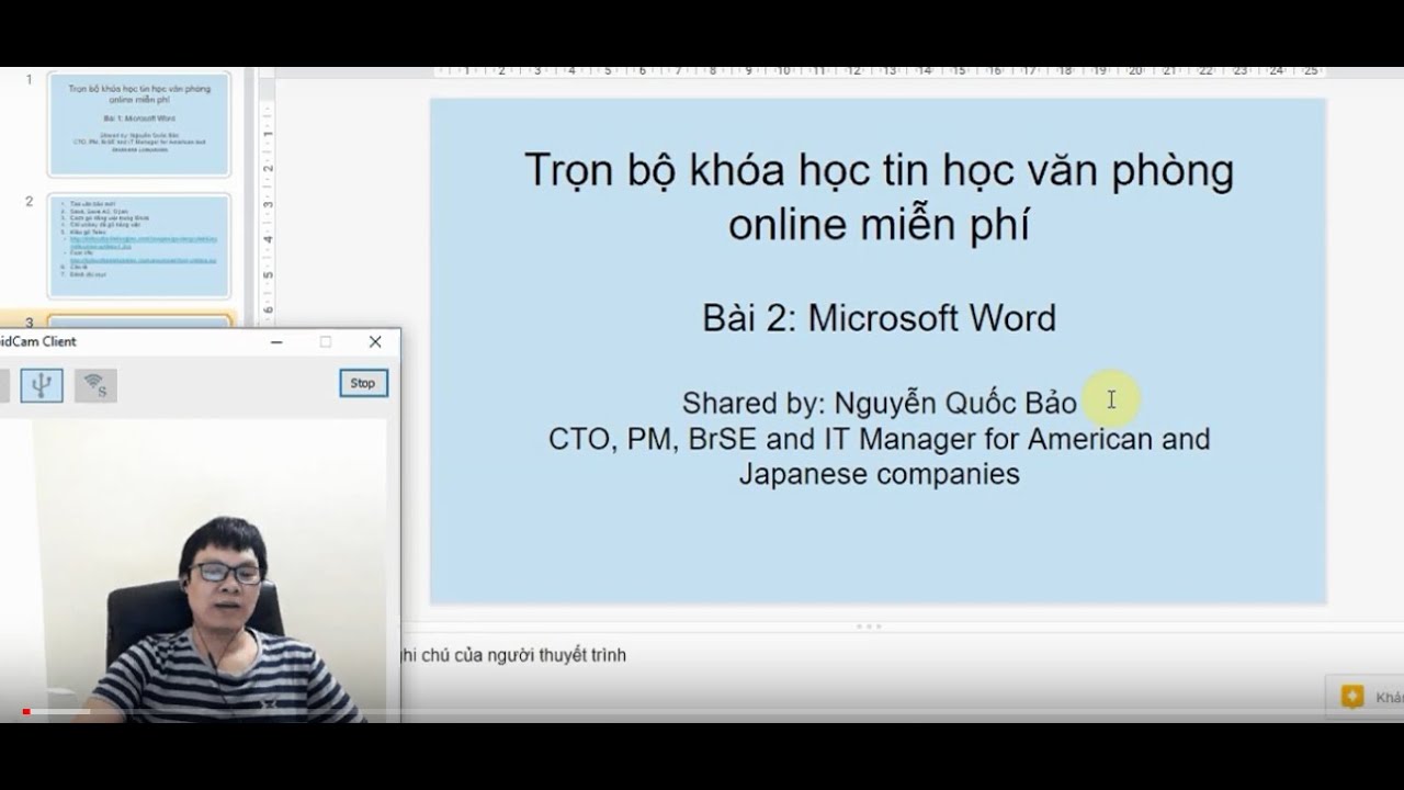 Học tin học online miễn phí | Bai 2: Microsoft Word soạn thảo văn bản / Học tin học văn phòng miễn phí