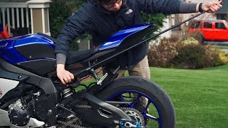 How To Set Up 360° Camera & GoPro on Motorcycle | Yamaha R1