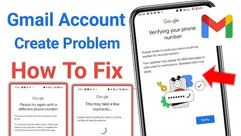 How to Fix Verifying your phone number google | Gmail Account Create Problem Solve