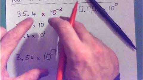 Not in Scientific Notation yet - correct it!  35.4 x 10^-3