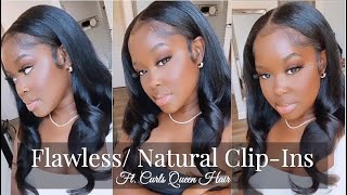 The Most NATURAL And FLAWLESS Clip Ins! | Step By Step Tutorial Ft. Curls Queen Hair | JessicaNicole